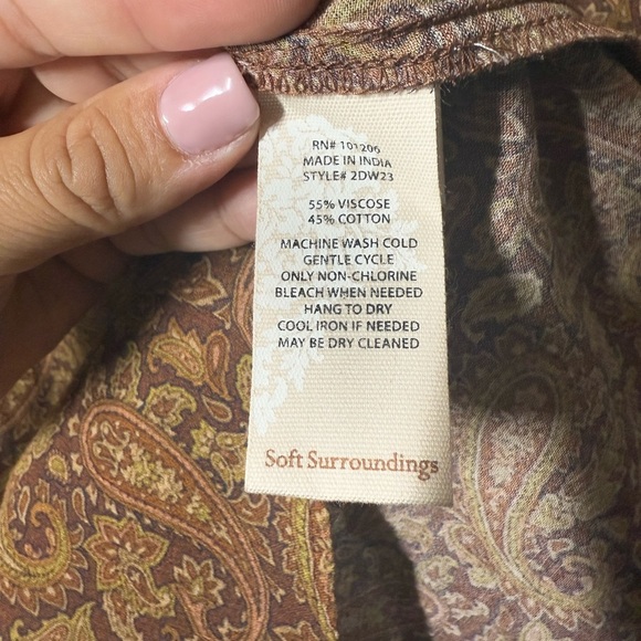 NWT Soft Surroundings Knightsbridge Blouse Size XS - Picture 9 of 11